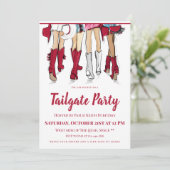 Alabama Dames Cowboy Boots Crimson Tailgate Party Kaart (Staand voorkant)