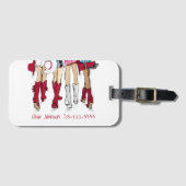 Alabama Dames Cowboy Laarzen Crimson Mode Custom Bagagelabel (Voorkant (horizontaal))