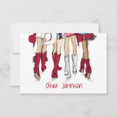 Alabama Dames Cowboy Laarzen Crimson Mode Custom Bedankkaart (Achterkant)