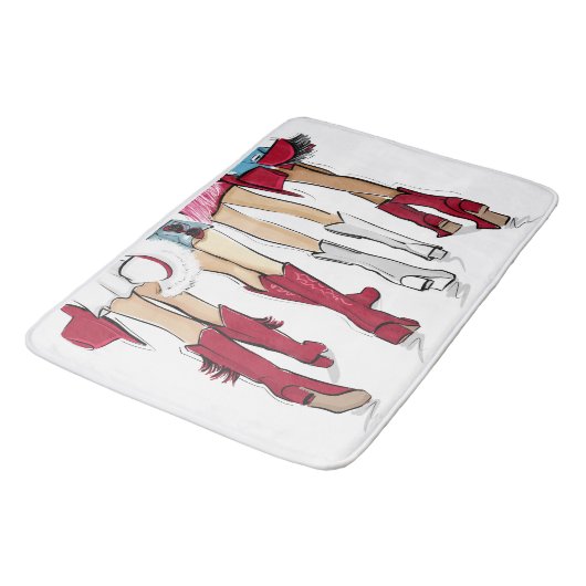 Alabama Dames Mode Cowboy Boot Rood Wit Badmat (Gekanteld)