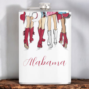 Alabama Dames Mode Cowboy Boots Petten Crimson Heupfles