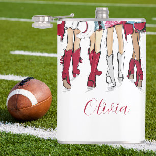 Alabama Dames Mode Cowboy Boots Petten Crimson Heupfles