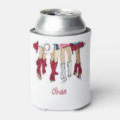 Alabama Dames Mode Cowboy Laarzen Petten Custom Blikjeskoeler (Blikje Voorkant)