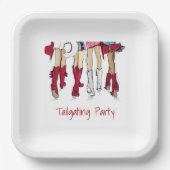 Alabama Dames Mode Cowboy Laarzen Tailgating Papieren Bordje (Voorkant)