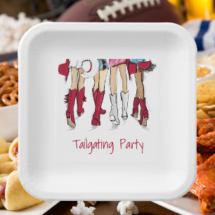Alabama Dames Mode Cowboy Laarzen Tailgating Papieren Bordje