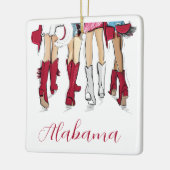 Alabama Dames Tailgating Rodeo Laarzen Hats Keramisch Ornament (Links)