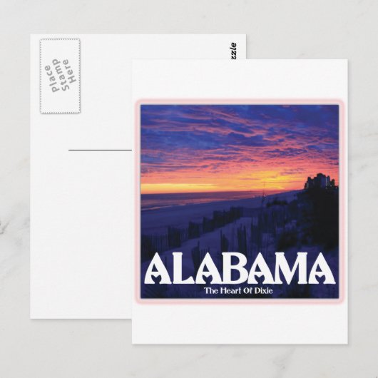 Alabama Dark Sunset Briefkaart (Voorkant / Achterkant)