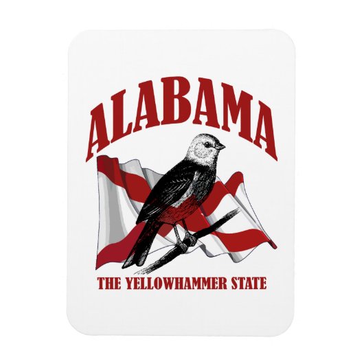 Alabama, de staat Yellowhammer Magneet (Verticaal)