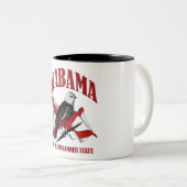Alabama, de staat Yellowhammer Tweekleurige Koffiemok (Voorkant rechts)