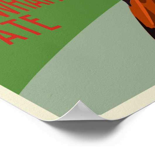 Alabama, deelstaat Yellowhammer, reisposter Poster (Hoek)