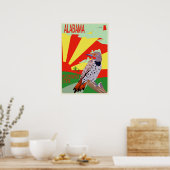 Alabama, deelstaat Yellowhammer, reisposter Poster (Keuken)