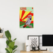 Alabama, deelstaat Yellowhammer, reisposter Poster (Thuiskantoor)