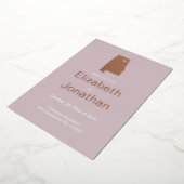 Alabama Destination Wedding Save the Date Roos Folie Uitnodiging (Gedraaid)