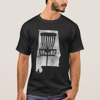 Alabama Disc Golf State met korf noodlijdend gras T-shirt