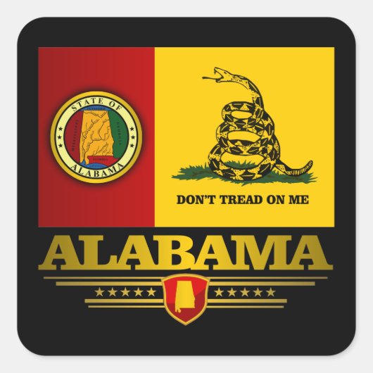 Alabama (DTOM) Vierkante Sticker (Voorkant)