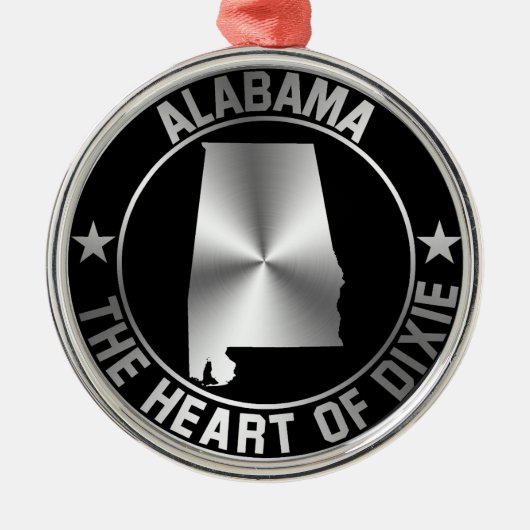 Alabama Emblem Metalen Ornament (Voorkant)