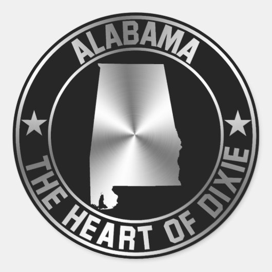 Alabama Emblem Ronde Sticker (Voorkant)