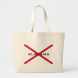Alabama en Flag jtcn Grote Tote Bag