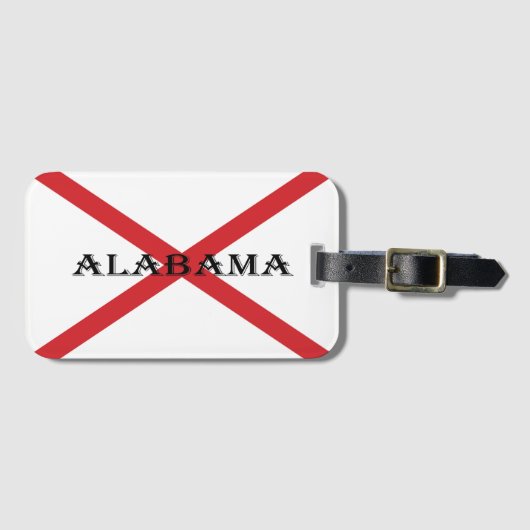 Alabama en Vlag bc ltcnt Bagagelabel (Voorkant (horizontaal))