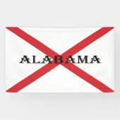 Alabama en Vlag brncnt Spandoek (Horizontaal)