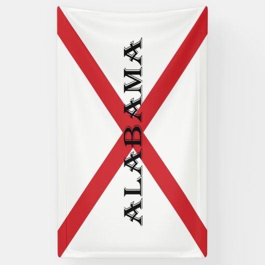 Alabama en Vlag brncnt Spandoek (Verticaal)