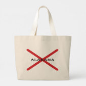 Alabama en Vlag jitcnt Grote Tote Bag (Achterkant)