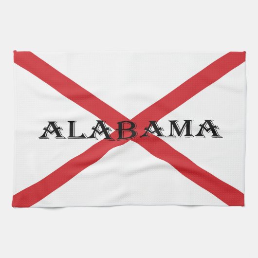 Alabama en vlag ktcnt theedoek (Horizontaal)