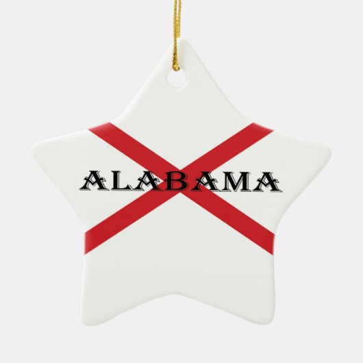 Alabama en Vlag orncn Keramisch Ornament (Voorkant)