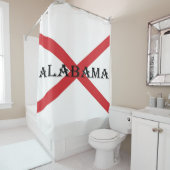 Alabama en Vlag scant Douchegordijn (In situ)