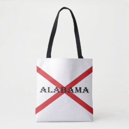Alabama en Vlag stint Tote Bag
