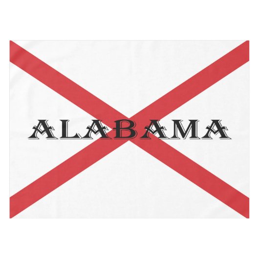 Alabama en Vlag tctnt Tafelkleed (Voorkant (Horizontaal))