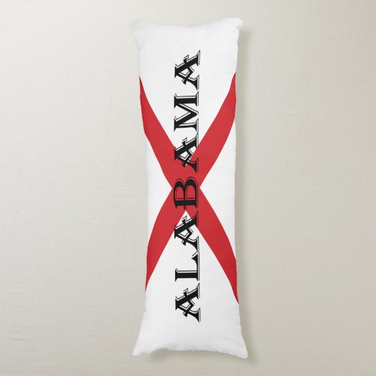 Alabama en Vlag tpcn Lichaamskussen (Voorkant Verticaal)