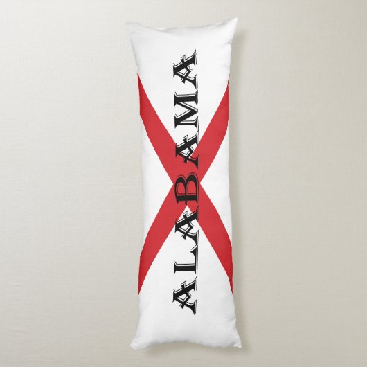Alabama en Vlag tpcn Lichaamskussen (Achterkant (Verticaal))