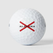 Alabama en Vlag wu gbcnt Golfballen (Voorkant)