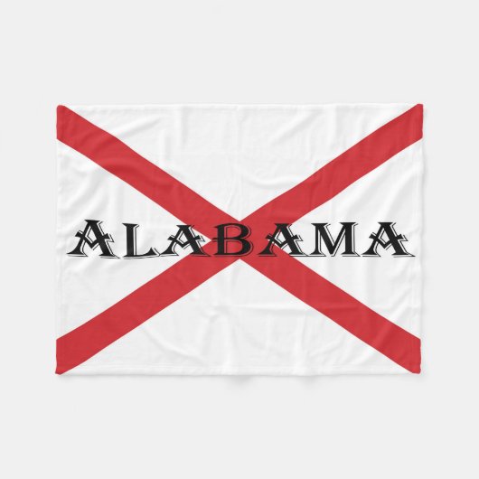 Alabama en Vlaggenfact Fleece Deken (Voorkant (Horizontaal))