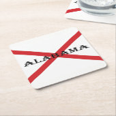 Alabama en Vlaggenkust Kartonnen Onderzetters (Schuin)