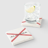 Alabama en Vlaggenkust Stenen Onderzetter (Zijkant)