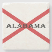 Alabama en Vlaggenkust Stenen Onderzetter (Voorkant)