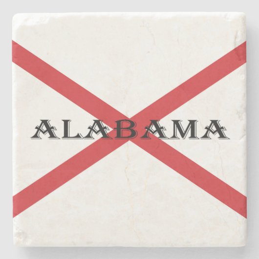 Alabama en Vlaggenkust Stenen Onderzetter (Voorkant)