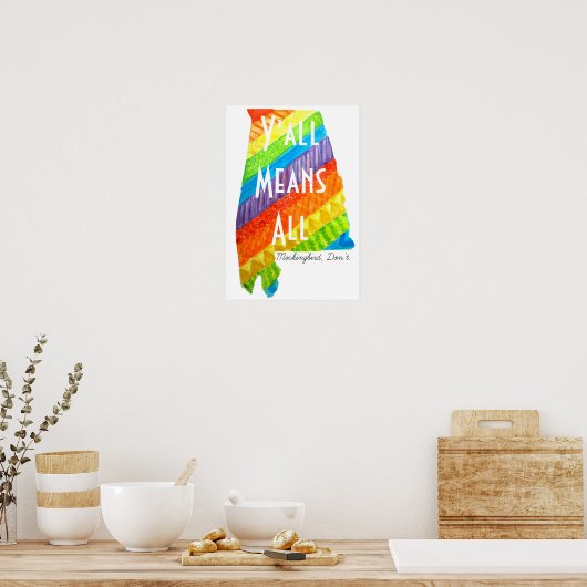 Alabama Equality "Y'all Means All" Matte Print (Keuken)