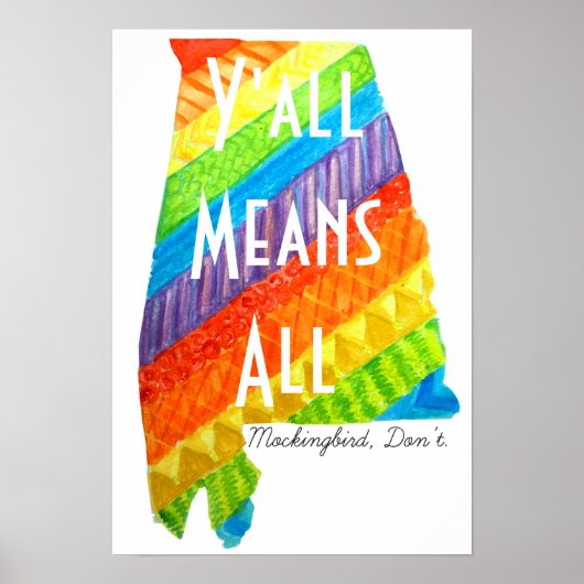 Alabama Equality "Y'all Means All" Matte Print (Voorkant)