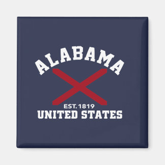 Alabama Est 1819 USA State Independence Day Magneet