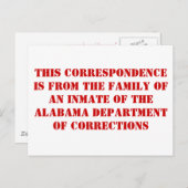 Alabama familie DoC Briefkaart (Voorkant / Achterkant)