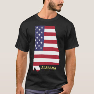 ALABAMA Familiereünie 💛 Rood Wit Blauw Vlag van d T-shirt