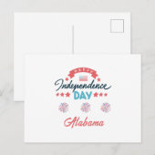 Alabama: Fijne Onafhankelijkheidsdag! Briefkaart (Voorkant / Achterkant)