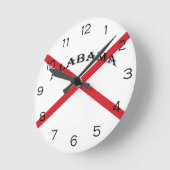 Alabama & Flag Black Numbers wcn Ronde Klok (Hoek)