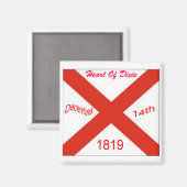 Alabama Flag Magnet (Voorkant / Achterkant)