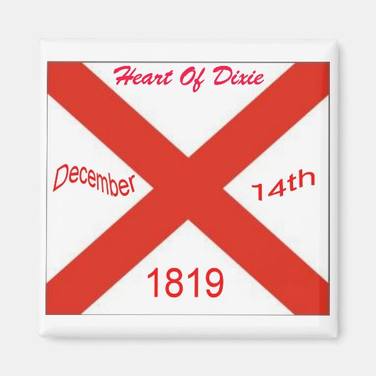 Alabama Flag Magnet (Voorkant)