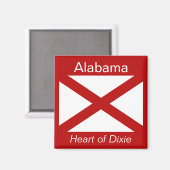 Alabama Flag Magnet (Voorkant / Achterkant)