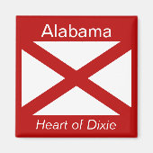 Alabama Flag Magnet (Voorkant)